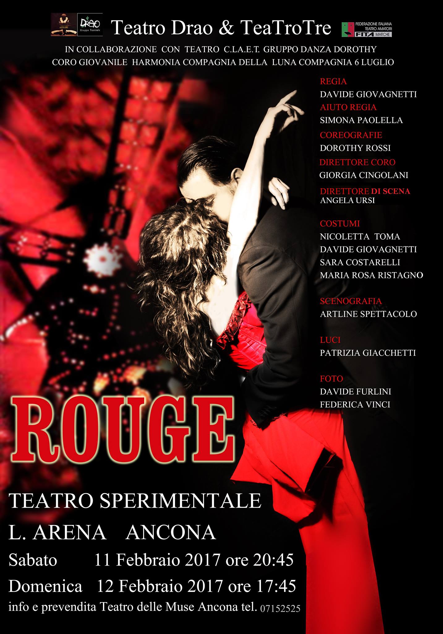 Rouge. In collaborazione con Teatrotre & teatro Drao.