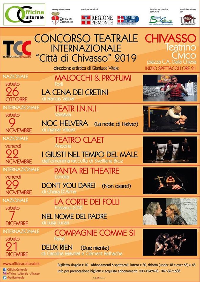 “I Giusti nel tempo del Male” approdano al concorso teatrale internazionale di Chivasso