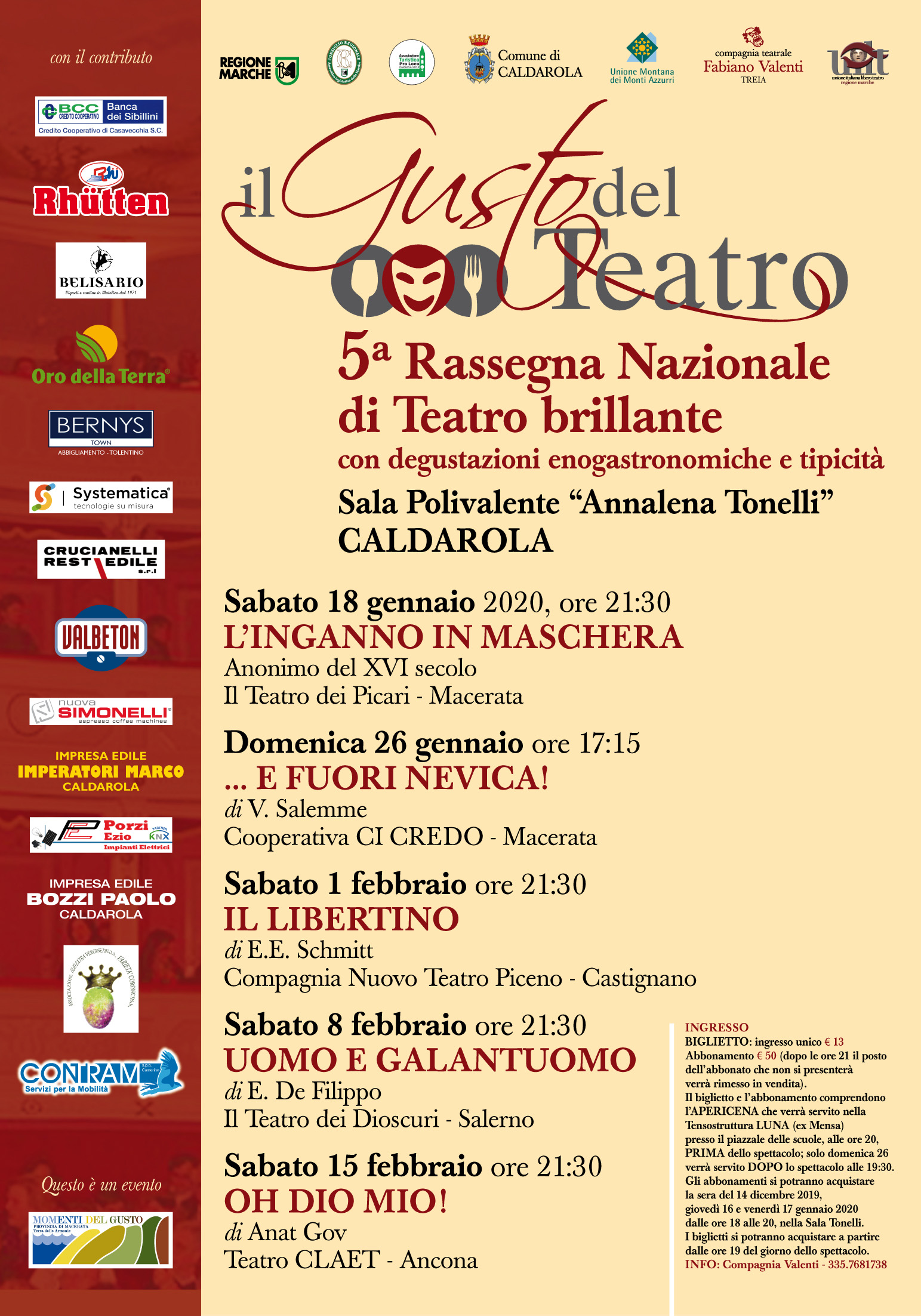 Oh Dio mio! per “Il gusto del teatro” a Caldarola (MC)