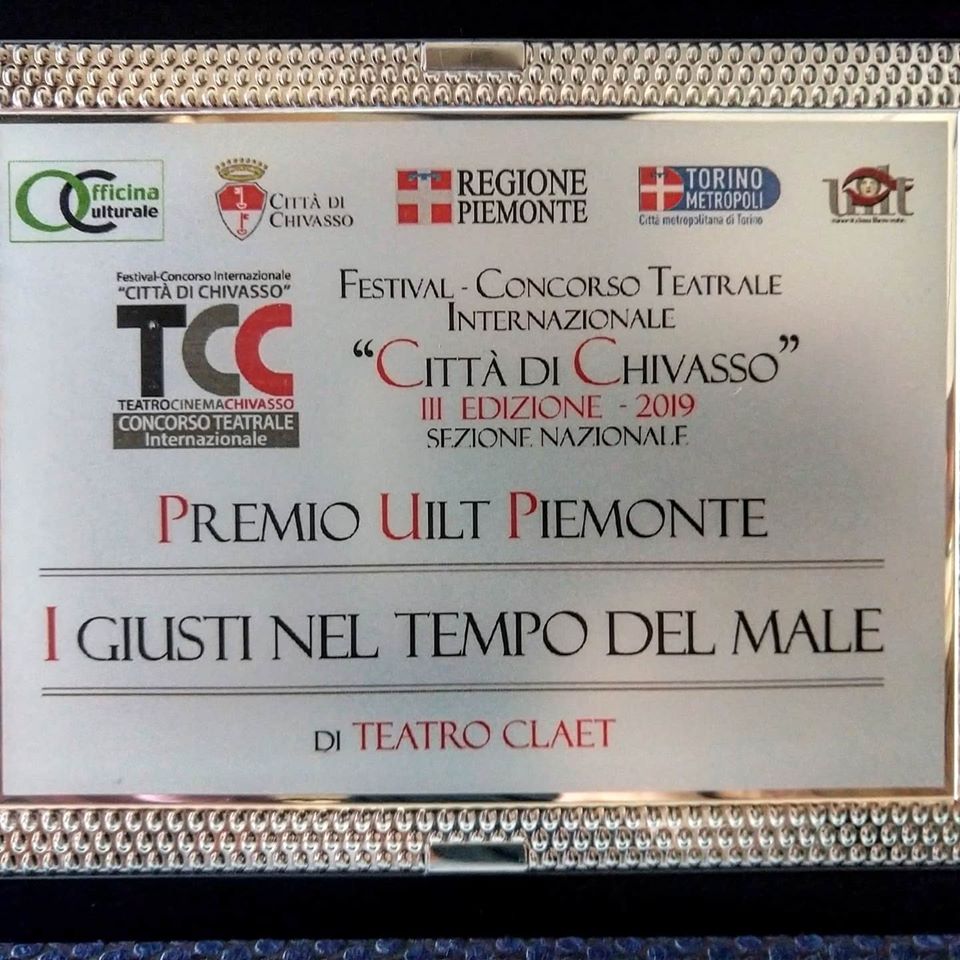 Premio Uilt al Festival internazionale di teatro di Chivasso (TO) 2019