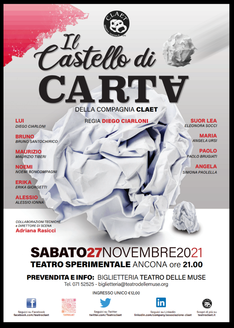 Rassegna stampa del debutto dello spettacolo “Il castello di carta”