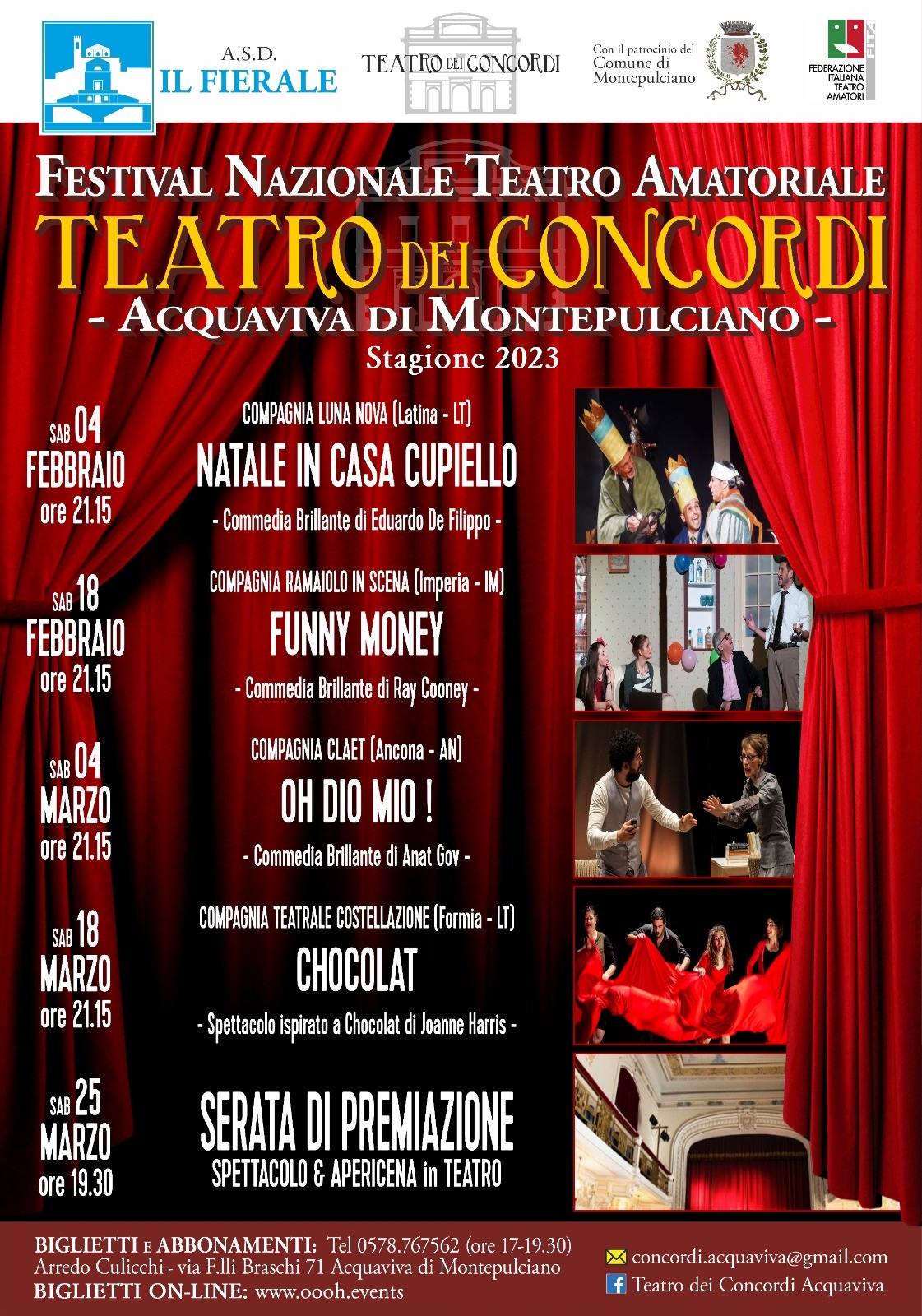 Oh Dio mio! finalista al festival nazionale di Teatro Amatoriale al teatro dei Concordi di Acquaviva di Montepulciano