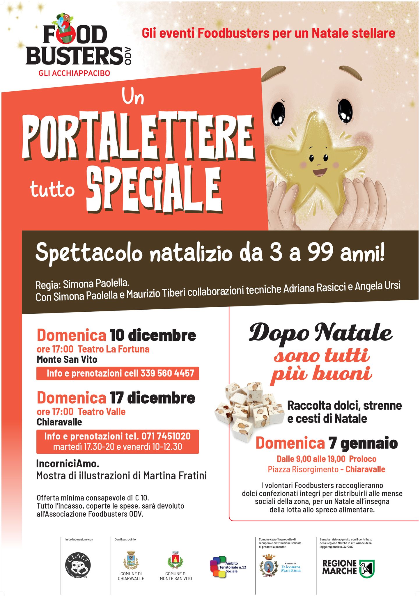 Spettacolo teatrale per bambini “Un Portalettere tutto speciale”, ovvero la storia della storia del Natale